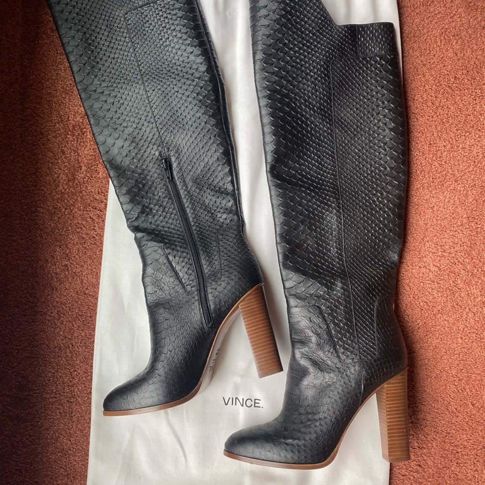 Vince Dempsey Python Leather Boot Otk - image 1